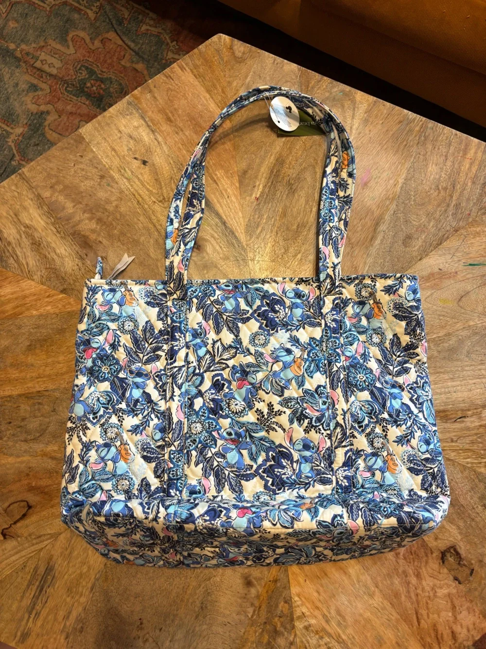 Vera Bradley Blue Floral Quilted Tote